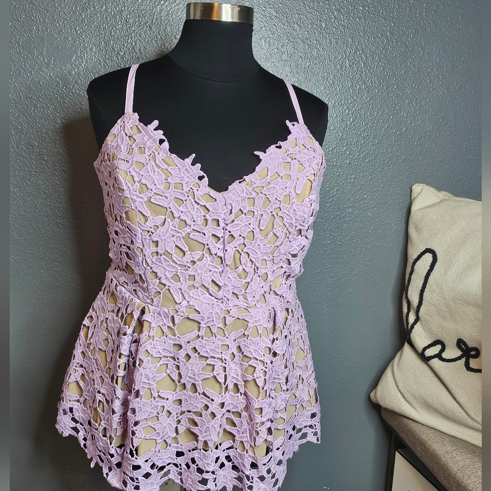 City Chic lavender lace tank size 18W